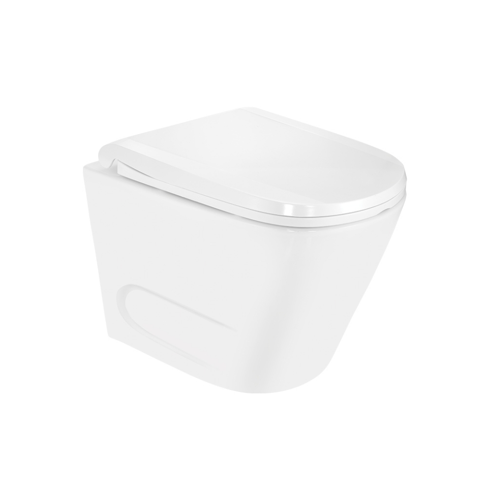 Rimless Blind Installation Wall Hung WC - White