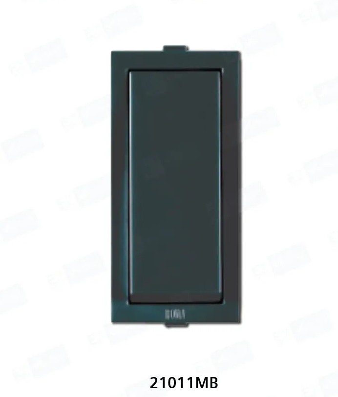 Anchor Roma Classic Black Switch 10 A, 1 Module, 1 Way | 21011MB