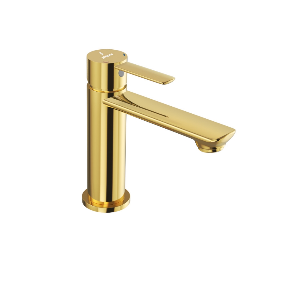  Tech Image Single Lever Basin Mixer - Gold Bright PVD